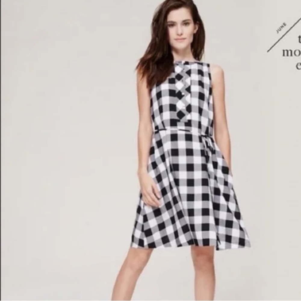 Loft gingham tunic dress/long top